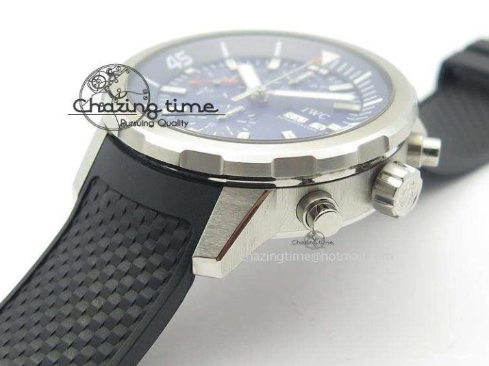 MIROTIME 0512 Aquatimer Chrono IW376803 V6F 1:1 Best Edition Blue Dial On Rubber Strap A WellDesigned 7282